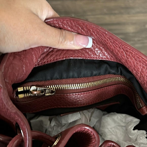 🍷Y2K ALEXANDER WANG Wine Leather Studded Diego Bucket Bag🍷 - Picture 11 of 12